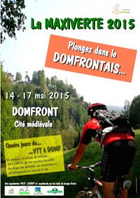 Maxiverte 2015, cyclotourisme. Du 14 au 17 mai 2015 à domfront. Orne. 